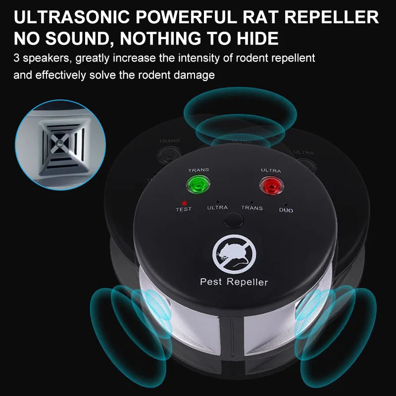 Ultrasonic Pest Repeller Electronic Pest Control Rodent Rat Mouse Repeller Rodent Control Household Home Garden Pest Repellent