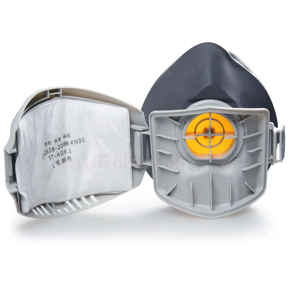 Dust Mask +20pcs Filter Cotton Respirator Half Face Dust-proof Mask Anti Industrial Construction Dust Haze Fog Safety Gas mask