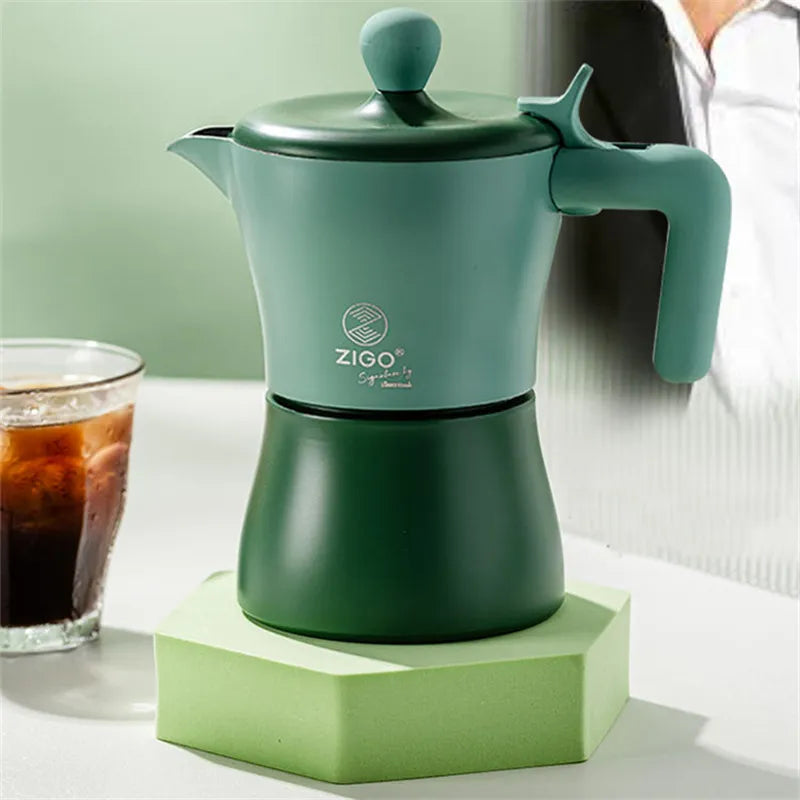 Coffee Pots Moka Pot Italian Coffee Machine Espresso Aluminum Geyser Coffee Maker Kettle Latte Stove Kitchen Coffeeware Tool