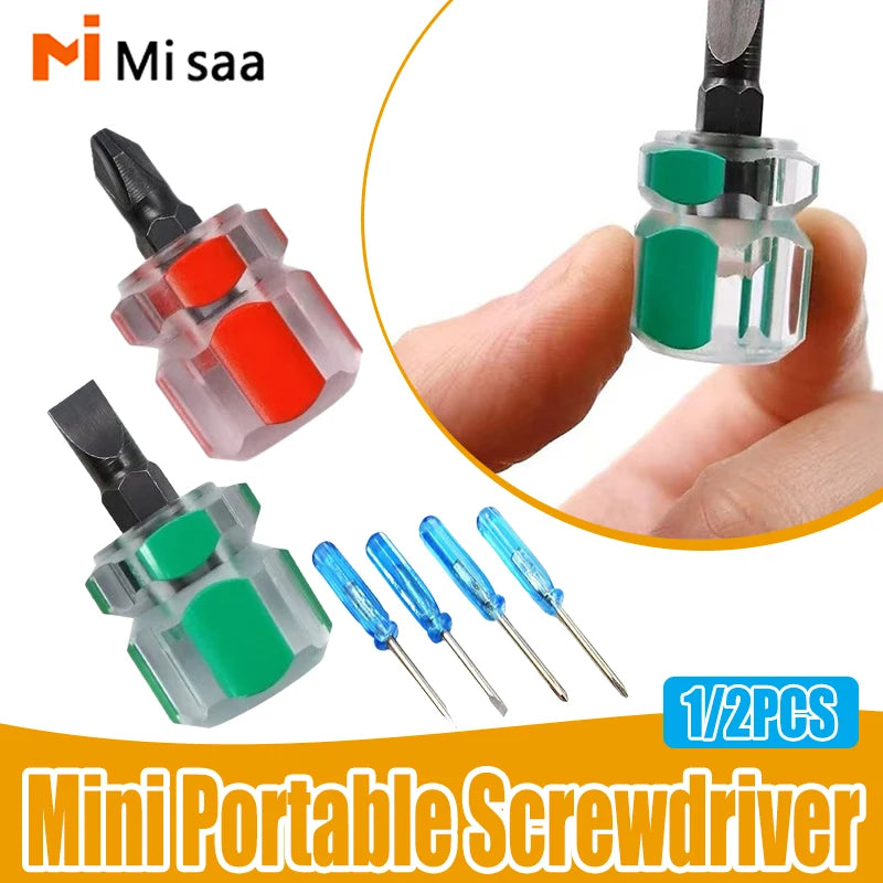 Screwdriver Kit Set Mini Small Portable Radish Head Screw Driver Transparent Handle Repair Hand Tools Precision Car Repair Tool