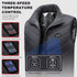 Unisex Rechargable Heated Jacket Foldable Electric Heated Jacket Waterproof 3 Heating Levels for Skiing Cycling Hunting