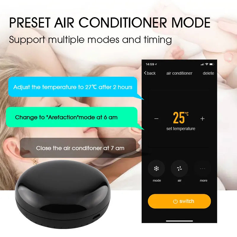 MOES Tuya WiFi IR Remote Control for Air Conditioner TV Smart Home Infrared Universal Remote Controller For Alexa Google Home