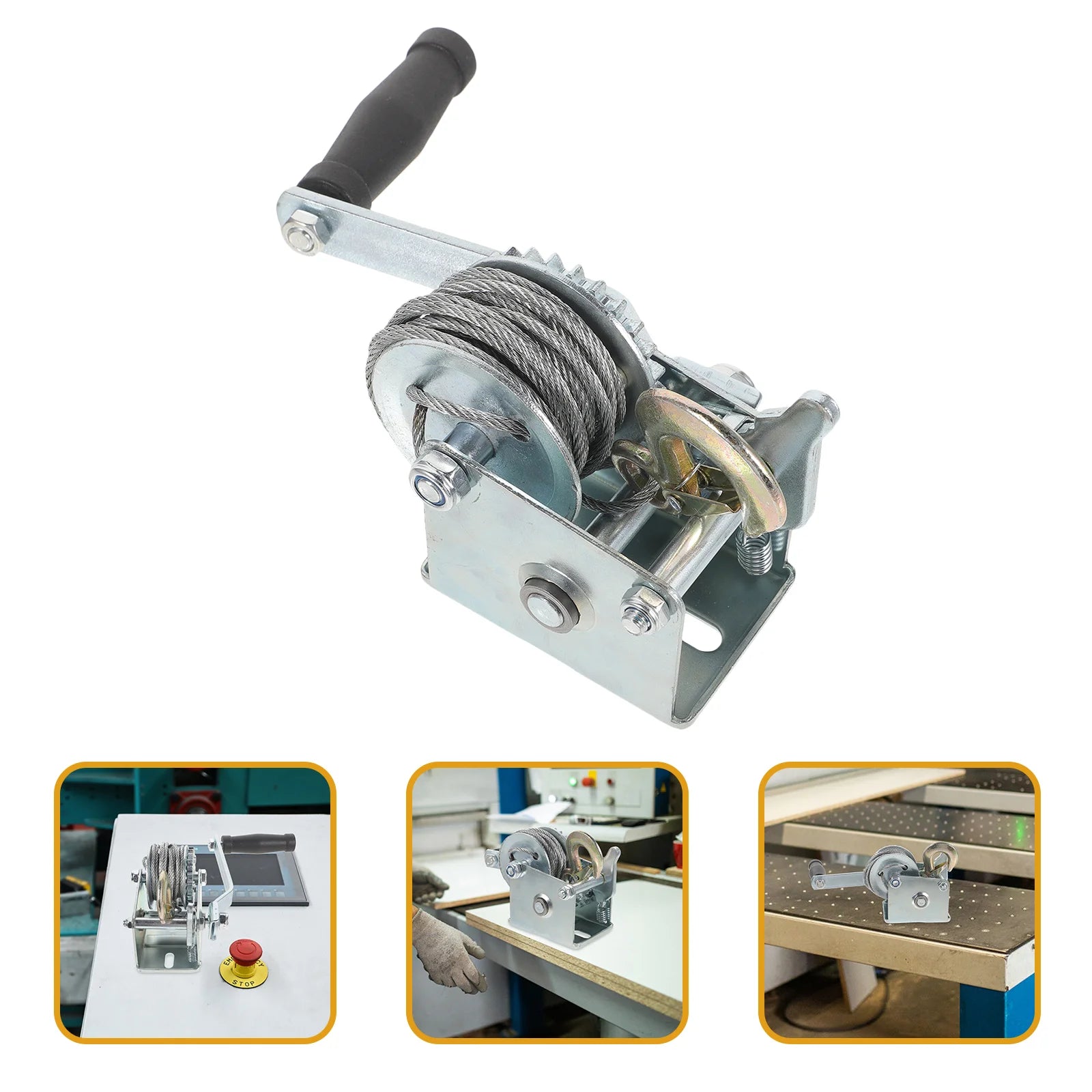 Hand Winch 600-3000 Pounds Manual Winch Wire Rope Traction Hoisting Winch Complete Specifications Winches Squeaks