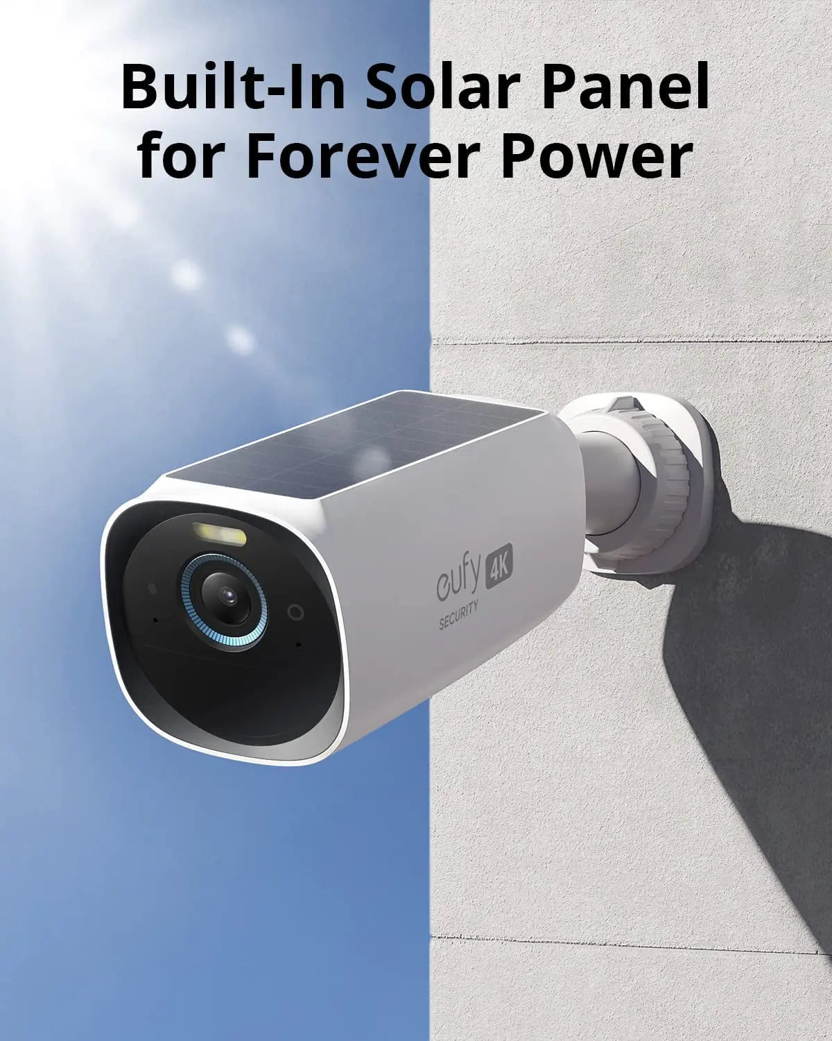 eufy security S330 eufyCam 3 Security Camera Outdoor Wireless 4K Camera Solar Panel Forever Power Face Recognition AI