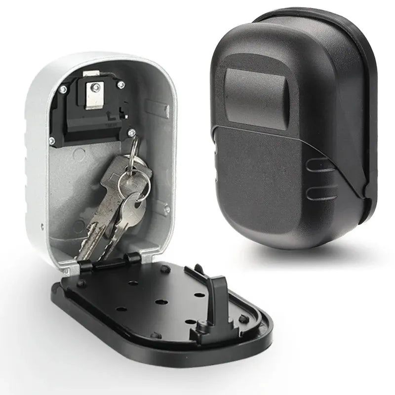 Key Safe Box Wall Mounted Aluminum alloy Key Lock Box 4 Digit Combination Key Storage Lock Box Indoor Outdoor Keys Storage Box