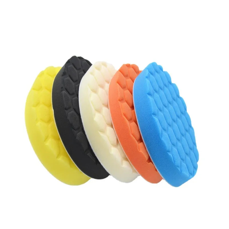 3/5/7inch CarPolishing Disc 8Pcs/Set Self-Adhesive Buffing Waxing Sponge Wool Wheel Polishing Pad For Car Polisher Drill Adapter