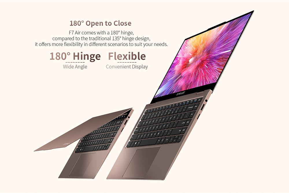 2021 Newest Teclast F7 Air Laptop 1.18KG 14'' 8GB LPDDR4 256GB SSD inte N4120 Notebook 1920x1080 Win10 OS Laptops Type-C