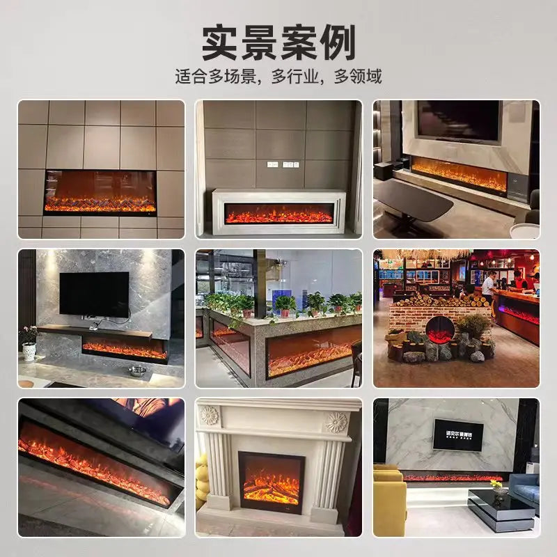 Fireplace Cabinet Furnace Core American Electric Fireplace Embedded Household Electronic Simulation Flame Space Heater Fireplace