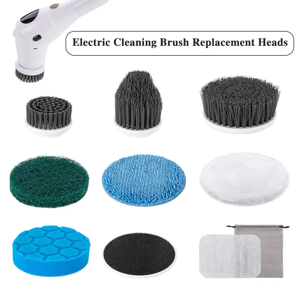 Electric Spin Scrubber Replacement Brush Heads For 8 In 1 Electric Cleaning Brush Tool Kitchen Bathroom Cleaning Tools