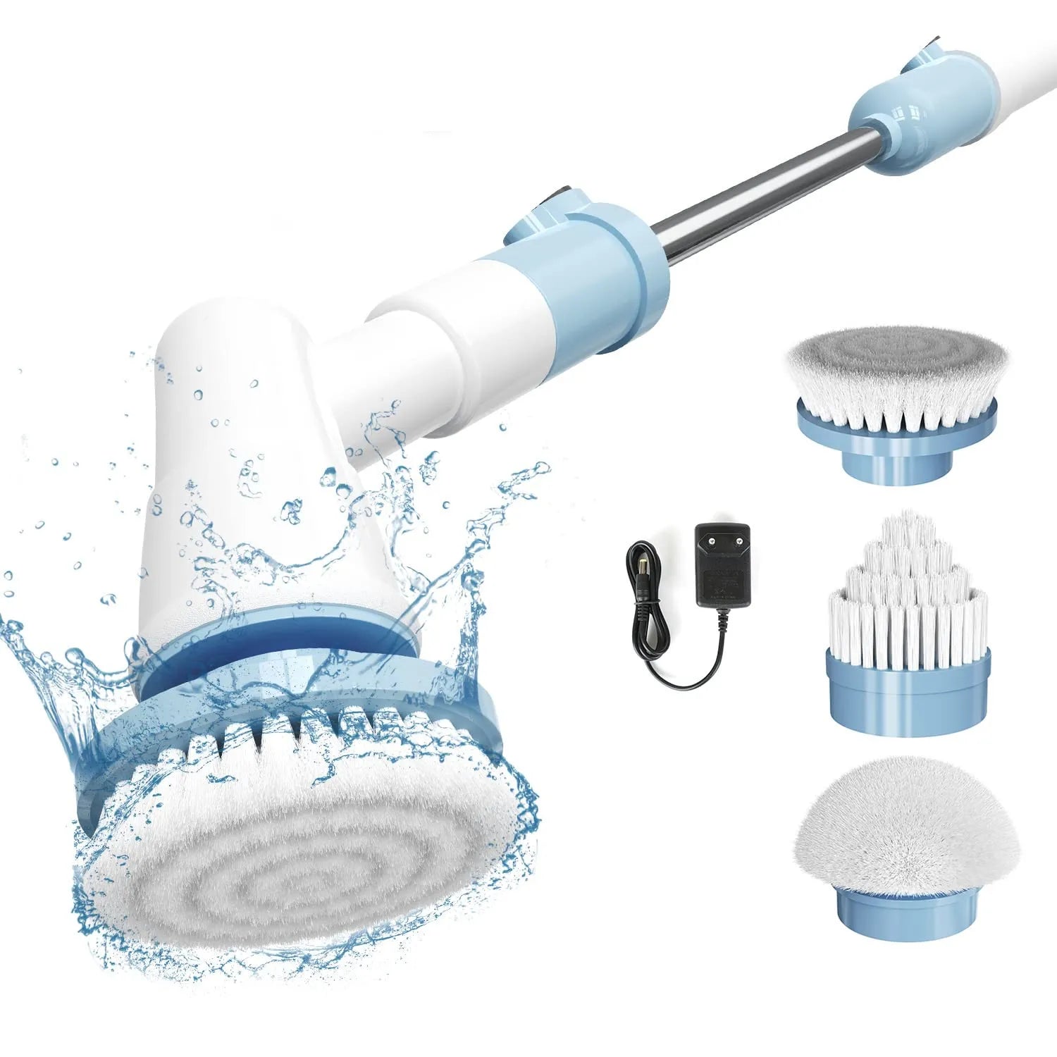 Electric Spin Scrubber,Electric Cleaning Brush With Handle,Power Scrubbers For Cleaning Bathroom