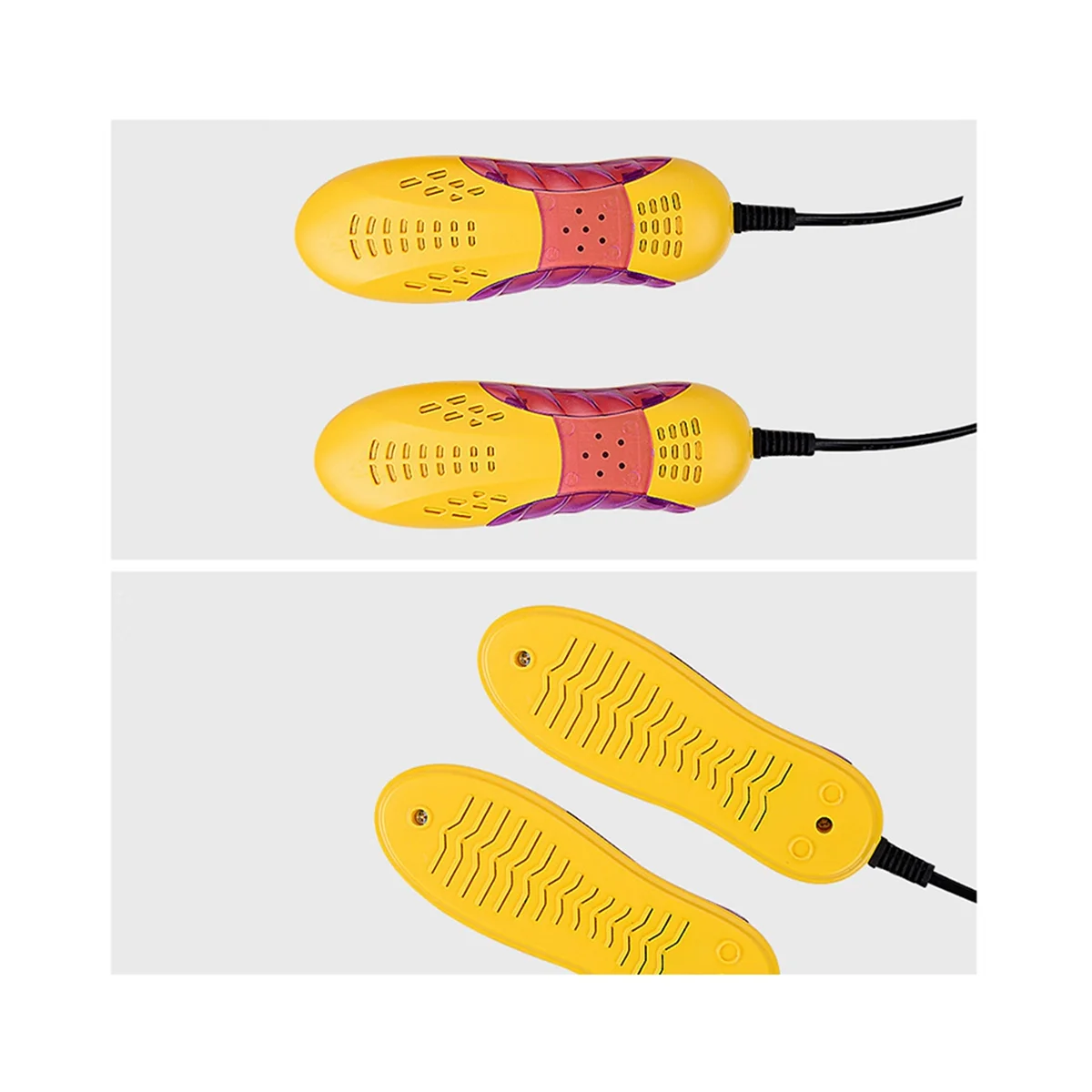 Race Car Shape Shoe Dryer Foot Protector Boot Odor Deodorant Dehumidify Device with Voilet Light Heater 18W (B) EU Plug