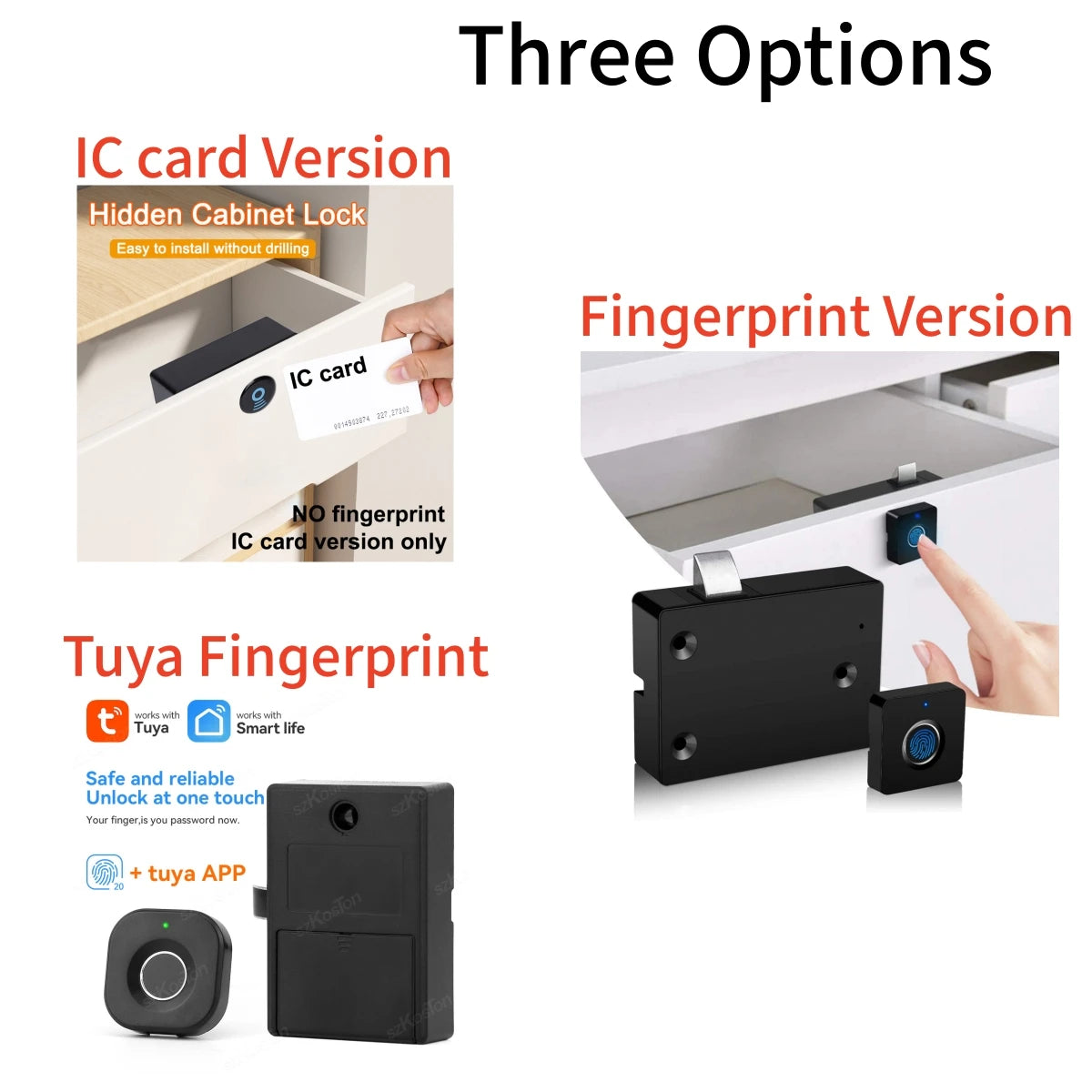 Smart Electronic Fingerprint Drawer Locks Biometric Keyless Furniture Cabinet Wardrobe Security Protection Fingerprint Locks