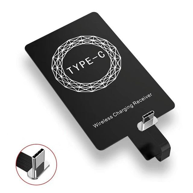 Wireless Charging Receiver Wireless Charging Adapter Type C MicroUSB Lightning Support for IPhone Android Phone Wireless Charge