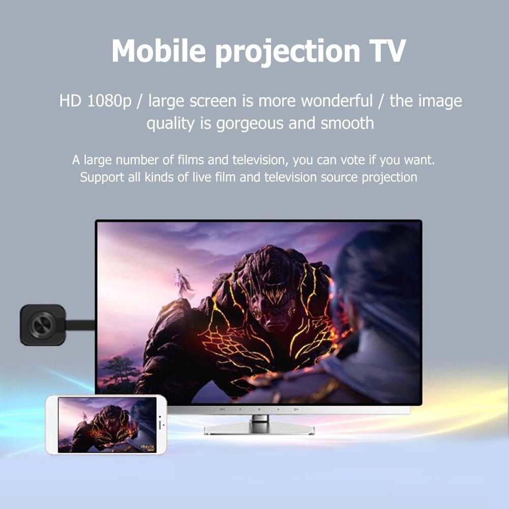 New Mobile Phone Projector Wifi Wireless Hdmi-compatible Projector Mirroring Screen Display Adapter For IOS Android Windows