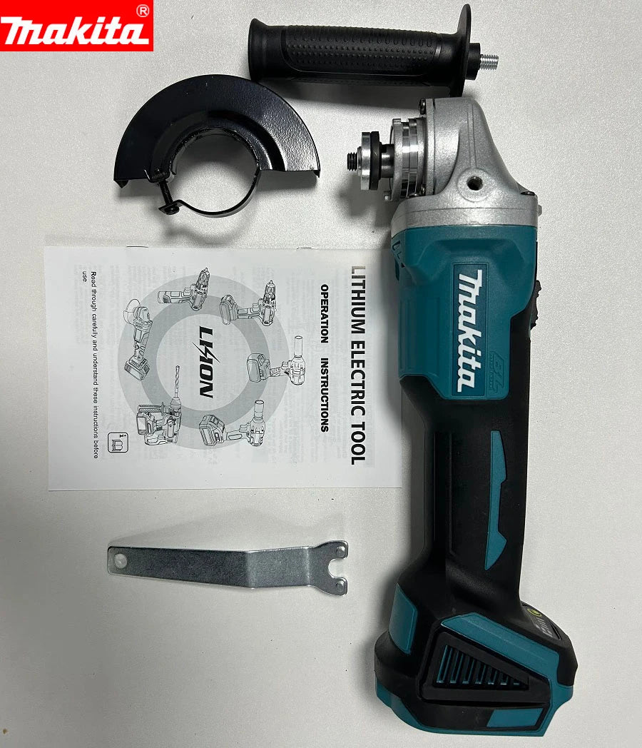 Makita 18V 100mm Brushless 404 Lithium Ion Cutting Rechargeable Angle Grinder 180°Rotary Polisher Power Tool Cutting Power Tools