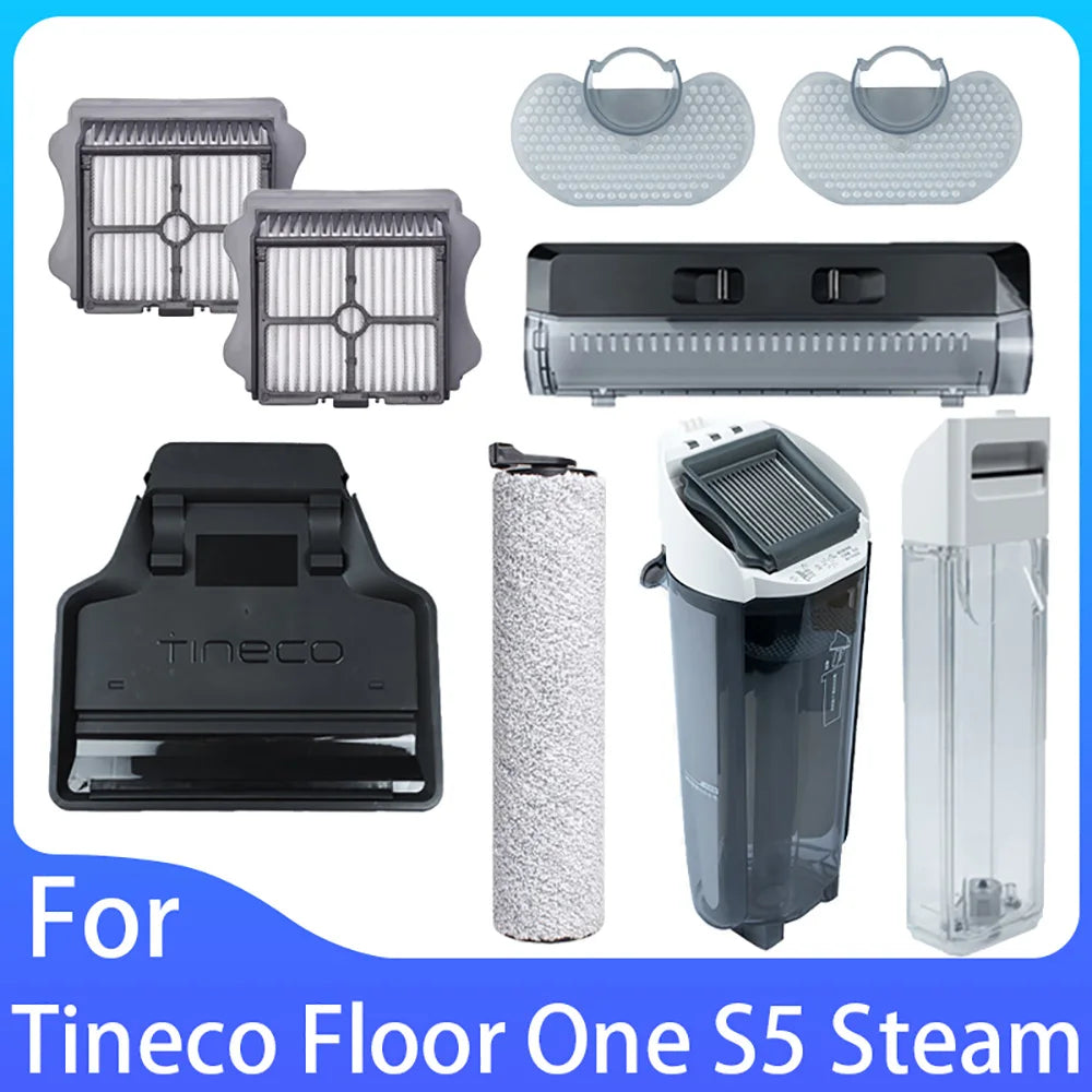 For Tineco Floor One S5 Steam Wet Dry Vacuum Cleaner Accessories Roller Brush Filter Original Roller Brush Cover Water Tanks