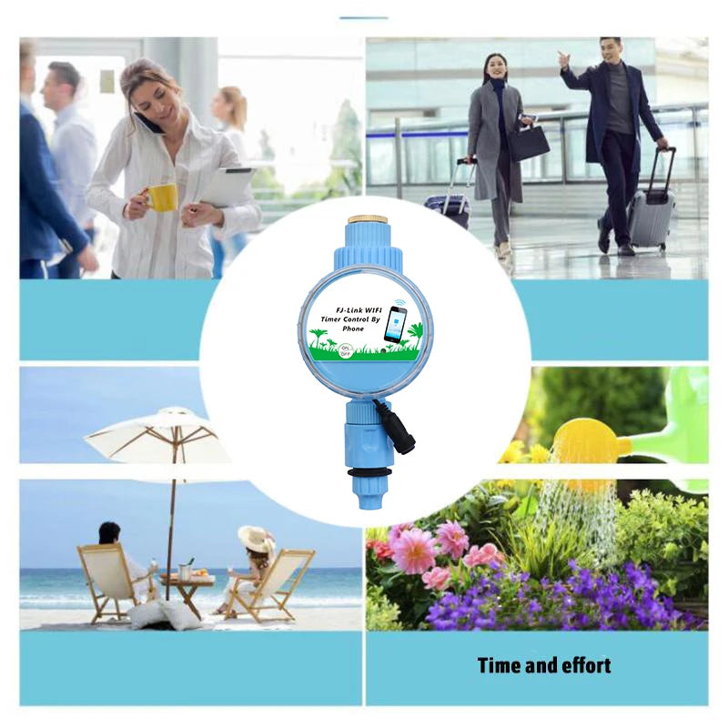 Tuya Smart Garden Watering Timer WiFi Automatic Drip Irrigation Controller Smart Water Valve with APP Remote Control Function
