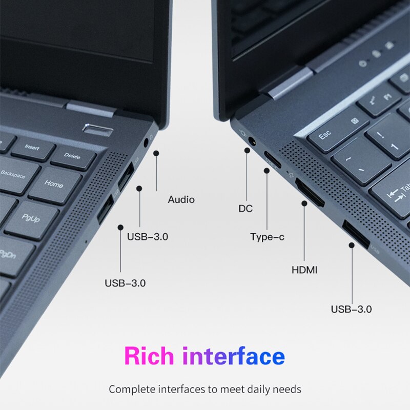 2023 Portable Office Business Laptops Windows 11 Woman Notebook Slim Netbook 14" AMD Ryzen R5 3550H 36GB RAM 1TB M.2 WiFi Camera