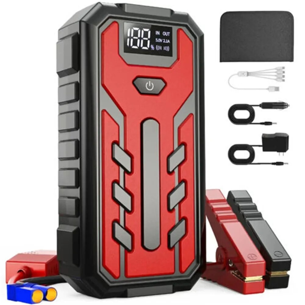 Car Battery Starter 600A-1200A Portable Charger Auto Jump Starter 12V Petrol Diesel Car Emergency Booster Start Power Supply