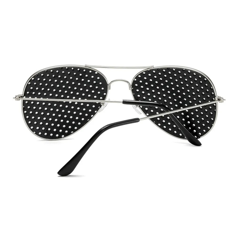 1pcs Anti-myopia Pin Hole Glasses Pinhole Sunglasses Eye Exercise Eyesight Improve Natural Healing Vision Care Eyeglass