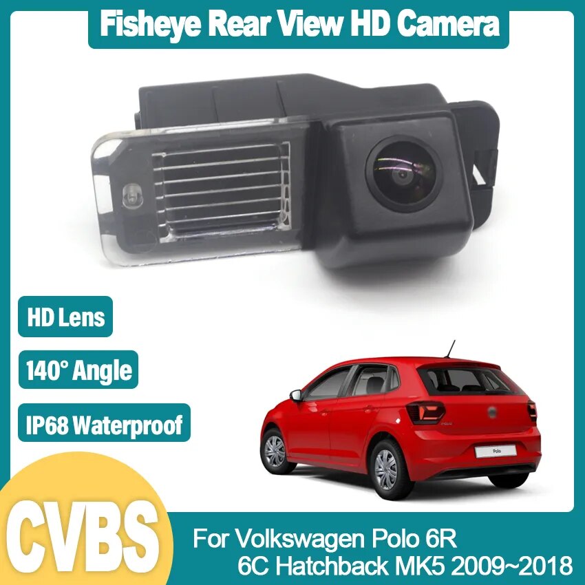 Backup Rear View camera For Volkswagen Polo 6R 6C Hatchback MK5 2009~2018 license plate Camera parking Camera Night Vision