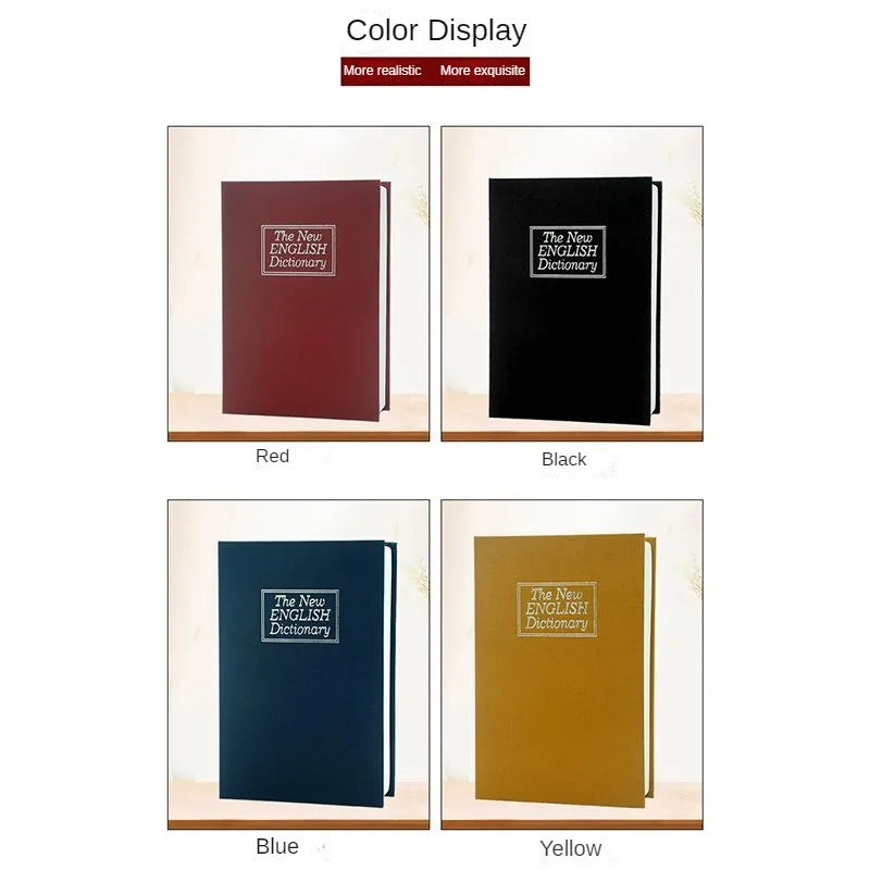 Book safe with lock password box storage password box home key money box can put coins in and can deposit and withdraw money box