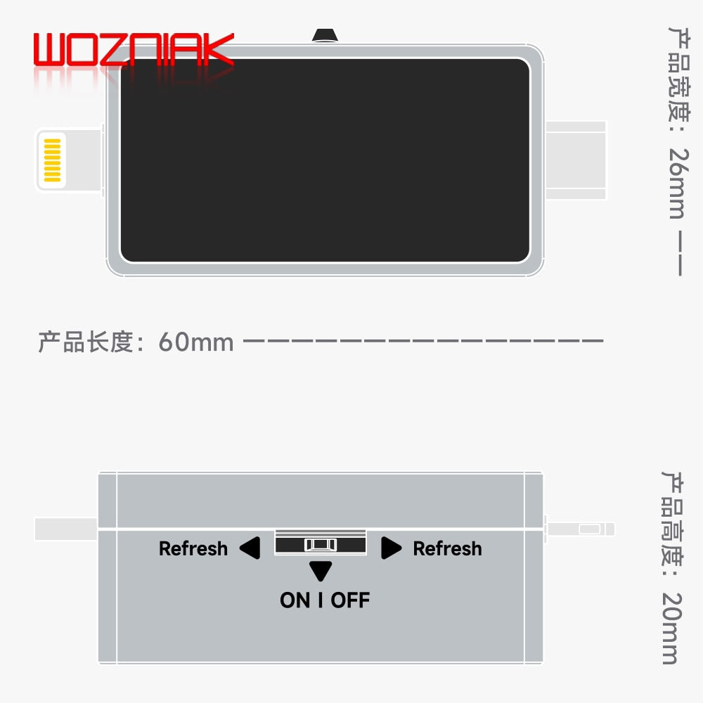 Mechanic T-824 No Disassembly Required Mobile Phone Tail Insertion Detector Digital Display Current Power Check Independent Pin