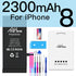 PINZHENG Original High Capacity Battery For iPhone 5S SE 5 6 6S 7 8 Plus Phone Replacement Batteries Warranty One Year Bateria