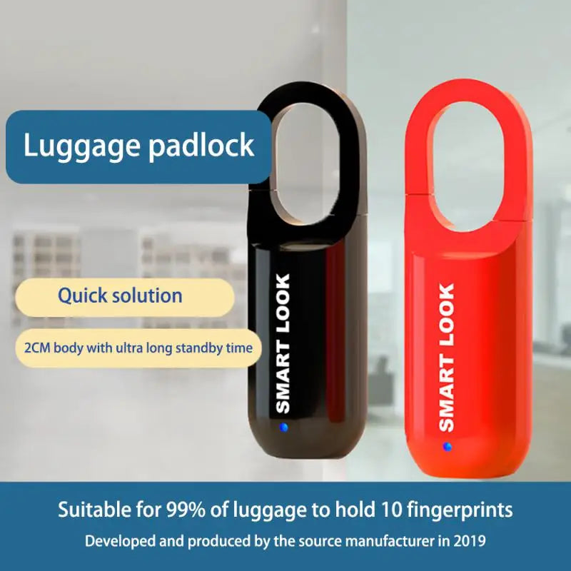 Mini Fingerprint Padlock Smart Touch Fingerprint Door Lock USB Keyless Anti Theft Lock For Travel Case Drawer Cabinet Lock