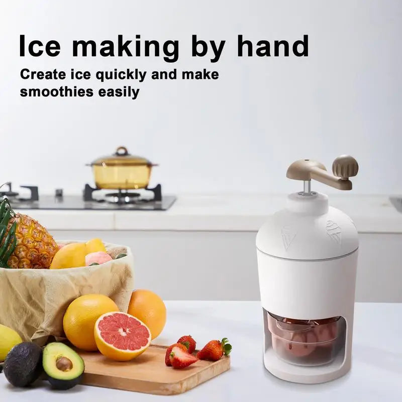 Ice Crusher Slushie Maker Hand Operated Shaved Ice Milkshake Maker Crushed Ice Machine For Snow Cones Cocktails Kitchen Tools
