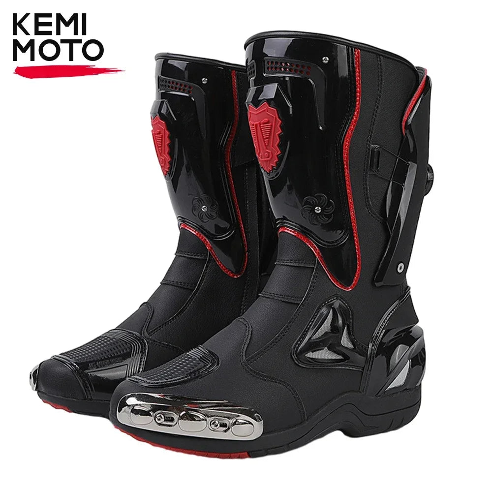 Motorcycle Riding Boots Motocross Men High-top Cycling Shoes Off-Road Motorbike Racing Anti-drop Breathable Equipment Soft