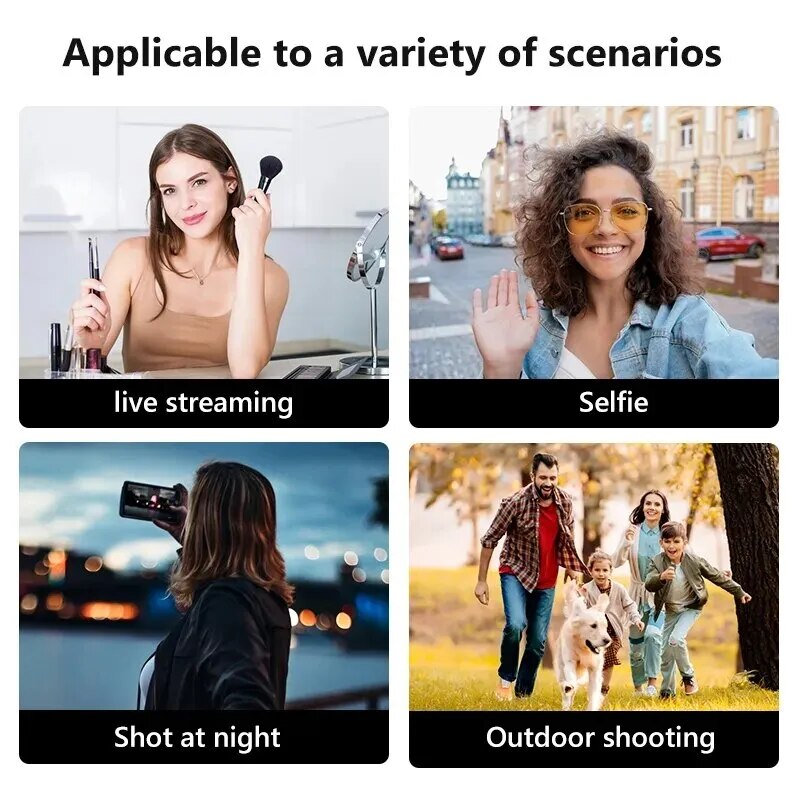 Q12S Selfie Stick Telescopic Tripod With Fill Light Stand Portable Wireless Bluetooth Live Broadcast For iPhone Xiaomi