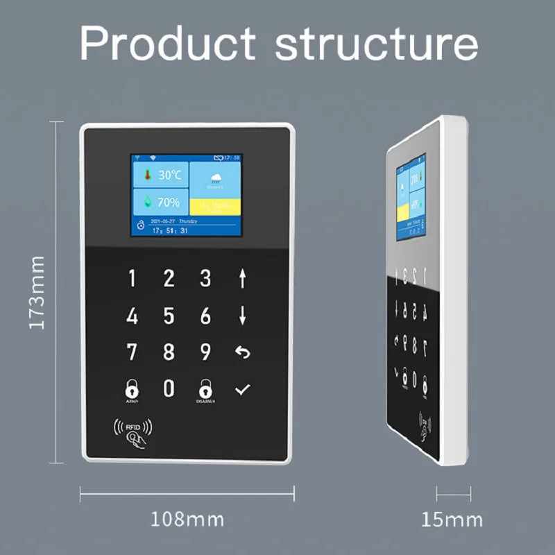 Smartrol Security Alarm System GSM WiFi 2 in 1 Alarme Host Security Protection Sensor for Tuya Smart Home Security Alarms Kit