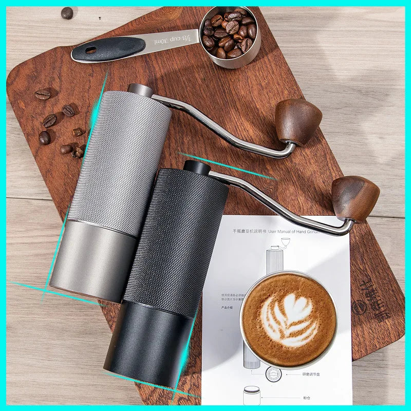 Portable Manual Coffee Grinder STAINLESS STEEL BURRS High Quality Aluminum Manual Coffee Milling Tools
