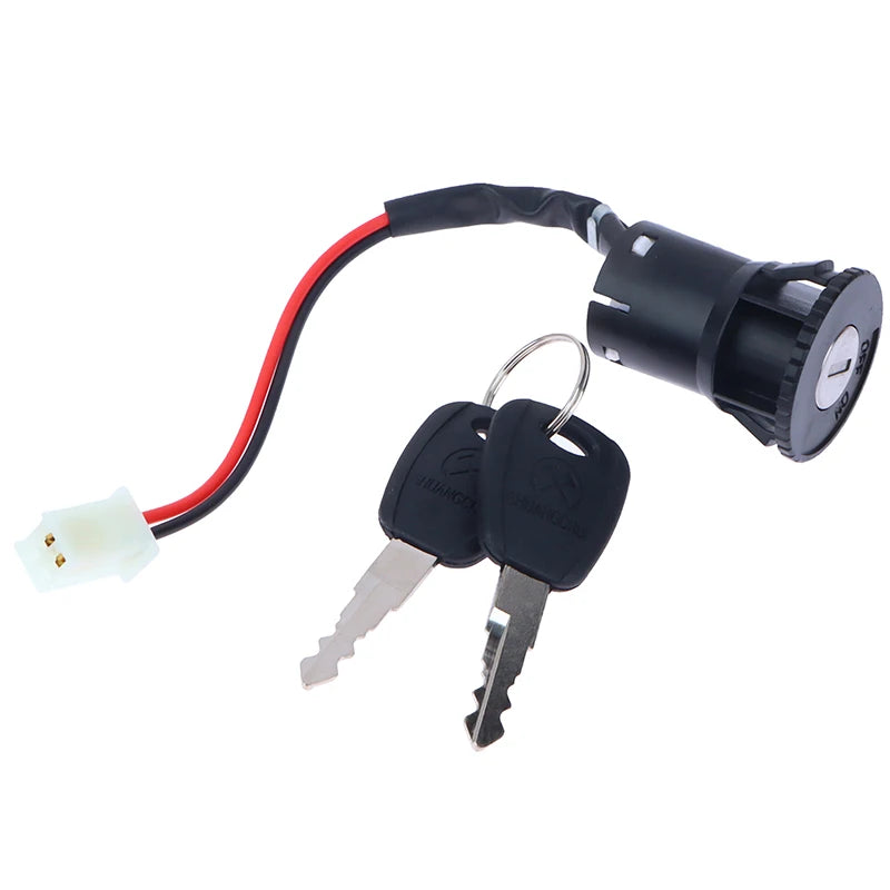 2 Wires Ignition Switch with 2 Keys On-Off Lock for Electrical Scooter ATV Pocket Bikes Motorcycle Motorbike ATV Quad Bike 1Set