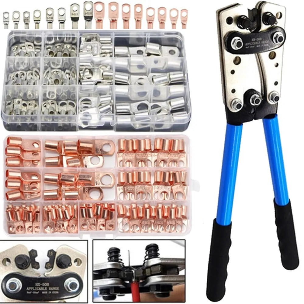 Hand Tools Cable Crimping Pliers HX-50B 6- 50mm2 AWG 8 - 1/0 Suitable For Cable Lug Automobile Copper Ring Terminal Clamper