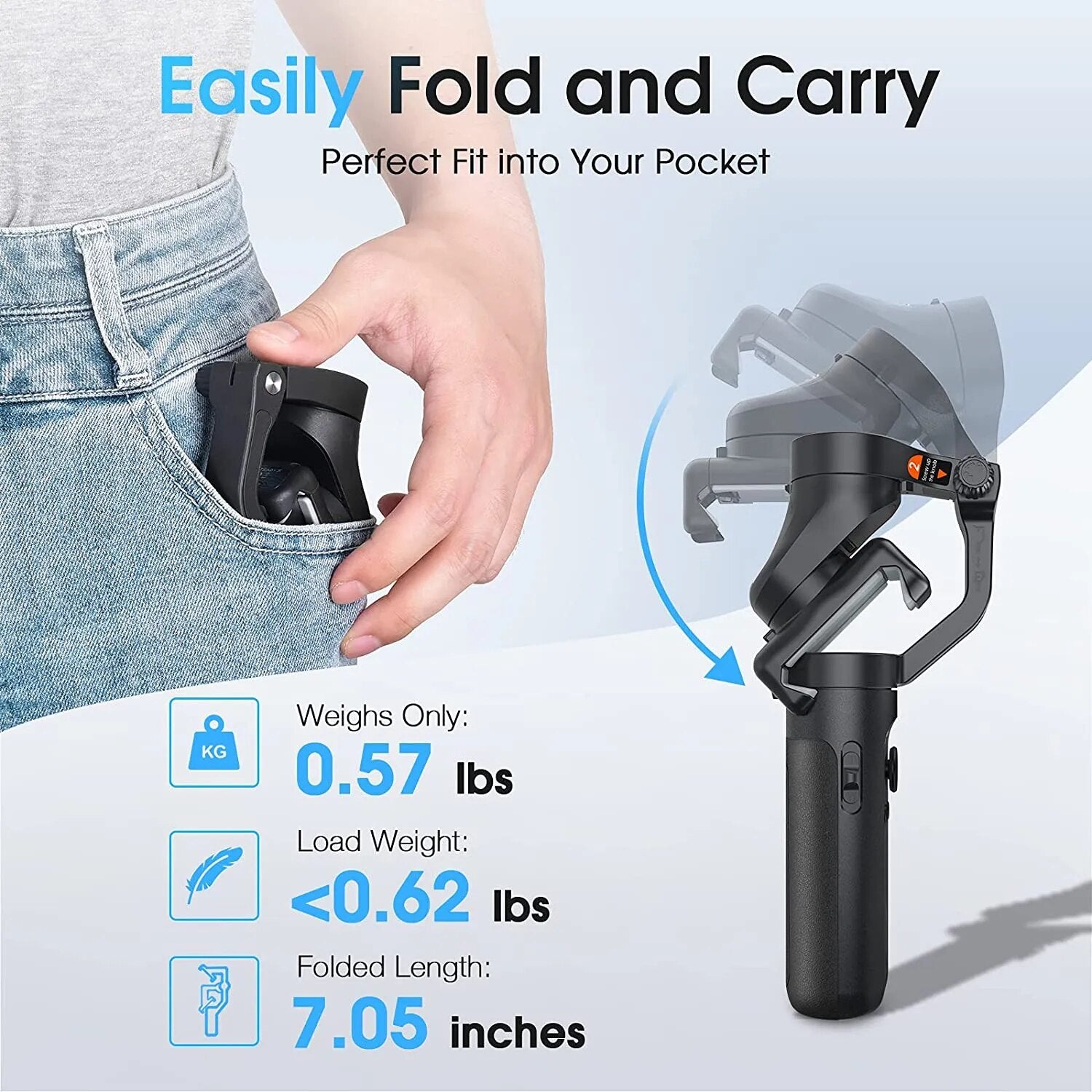 Hohem iSteady X2 Smartphone 3-Axis Gimbal with Remote Control Foldable Handheld Phone Stabilizer for iPhone/Samsung/Huawei