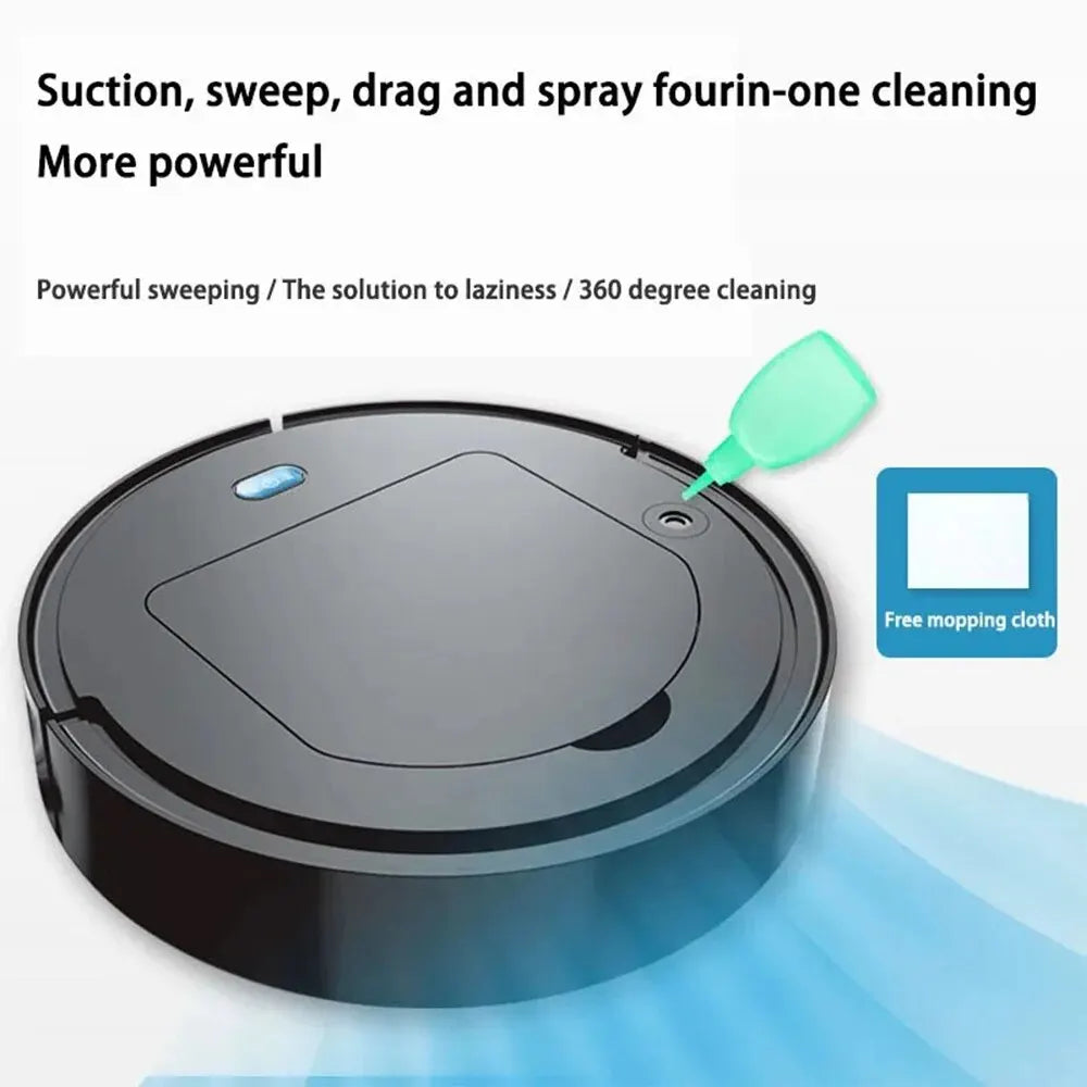 Intelligent Sweeping Robot With Humidify Cleaner Floor Edge Dust Clean 4-In-1 Auto Sweeper Multifunctional Cleaning Robot