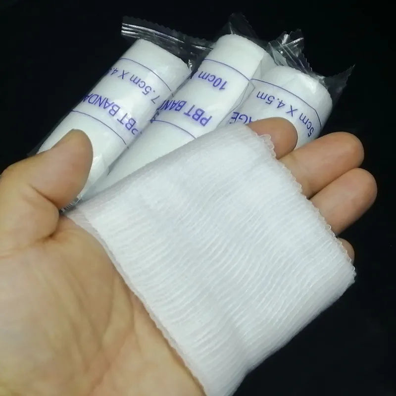 6pcs PBT Elastic Bandage First Aid Kit Gauze Roll Wound Dressing Nursing Emergency Care Bandage 4.5m