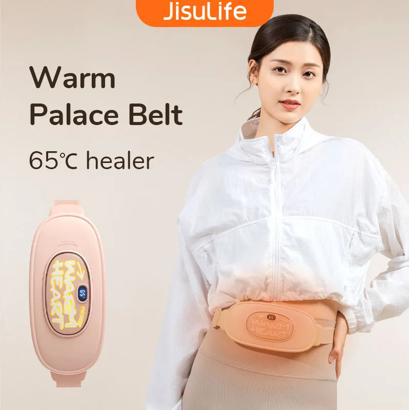 JISULIFE Menstrual Heating Pad Abdominal Massager Smart Warm Palace Belt Relief Waist Pain Cramps Electric Waist Belt Device