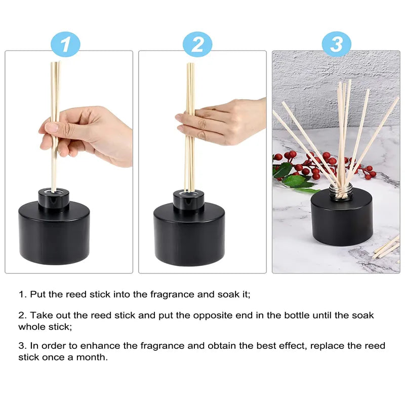 5-100pcs 2-3.5mm Reed Diffuser Replacement Stick DIY Handmade Home Decor Extra Thick Rattan Aromatherapy Diffuser Refill Sticks