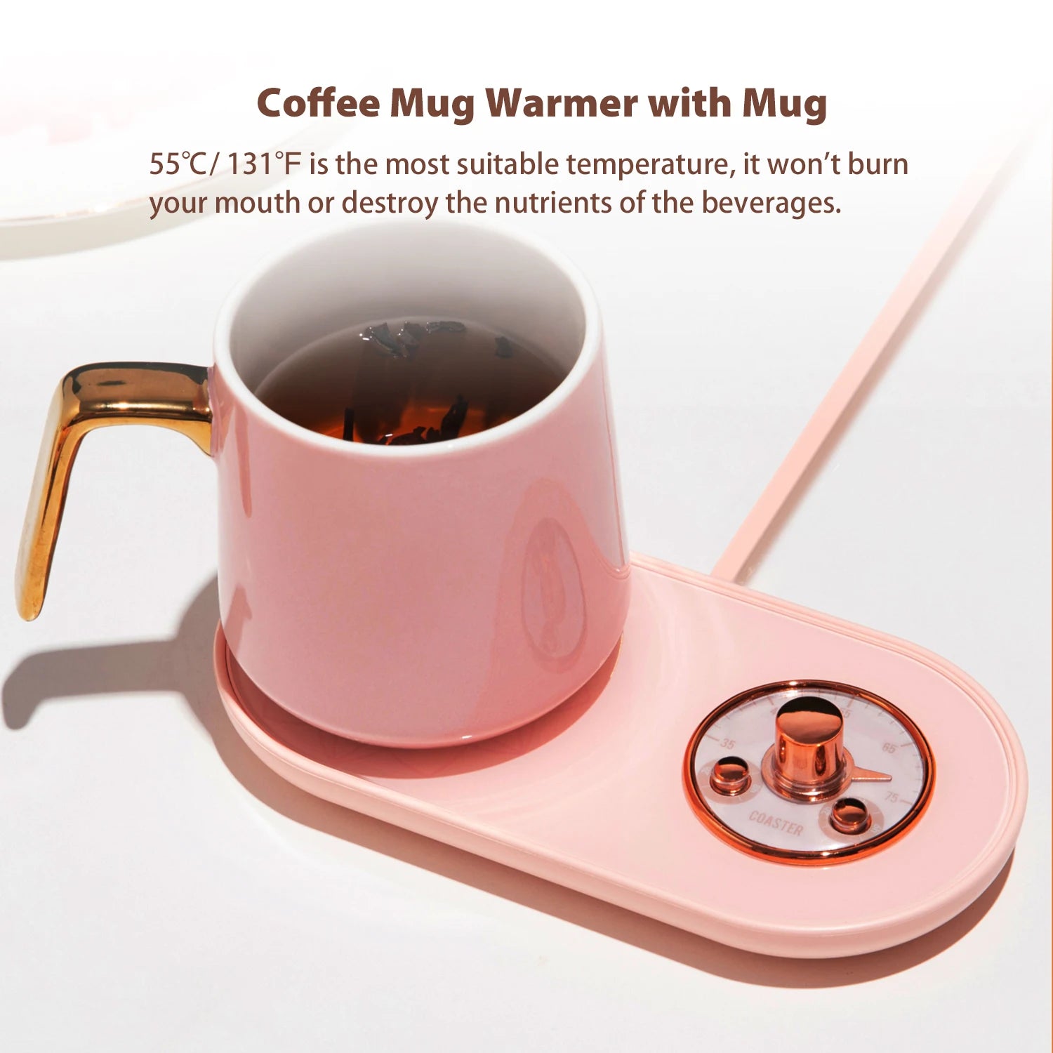 USB Electric Coffee Mug Warmer Beverage Cup Heater for Home Office Desk Mat Heating Coaster Plate Pad for Milk Cocoa Tea Water