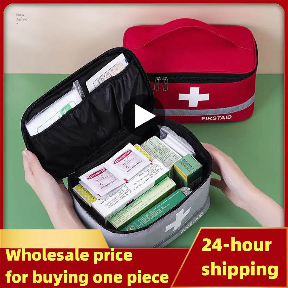 First Aid Kit Portable Medicine Kit Outdoor Storage Bag Emergency Medicine Bags Home Storage Organization