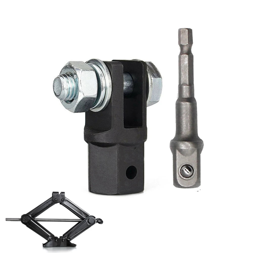 1/2 Inch Scissor Jacks Adaptor Drive Impact Wrench Adapter Tool Jack Shear Chrome Vanadium Steel Adapter Steel Ball Joint Rod