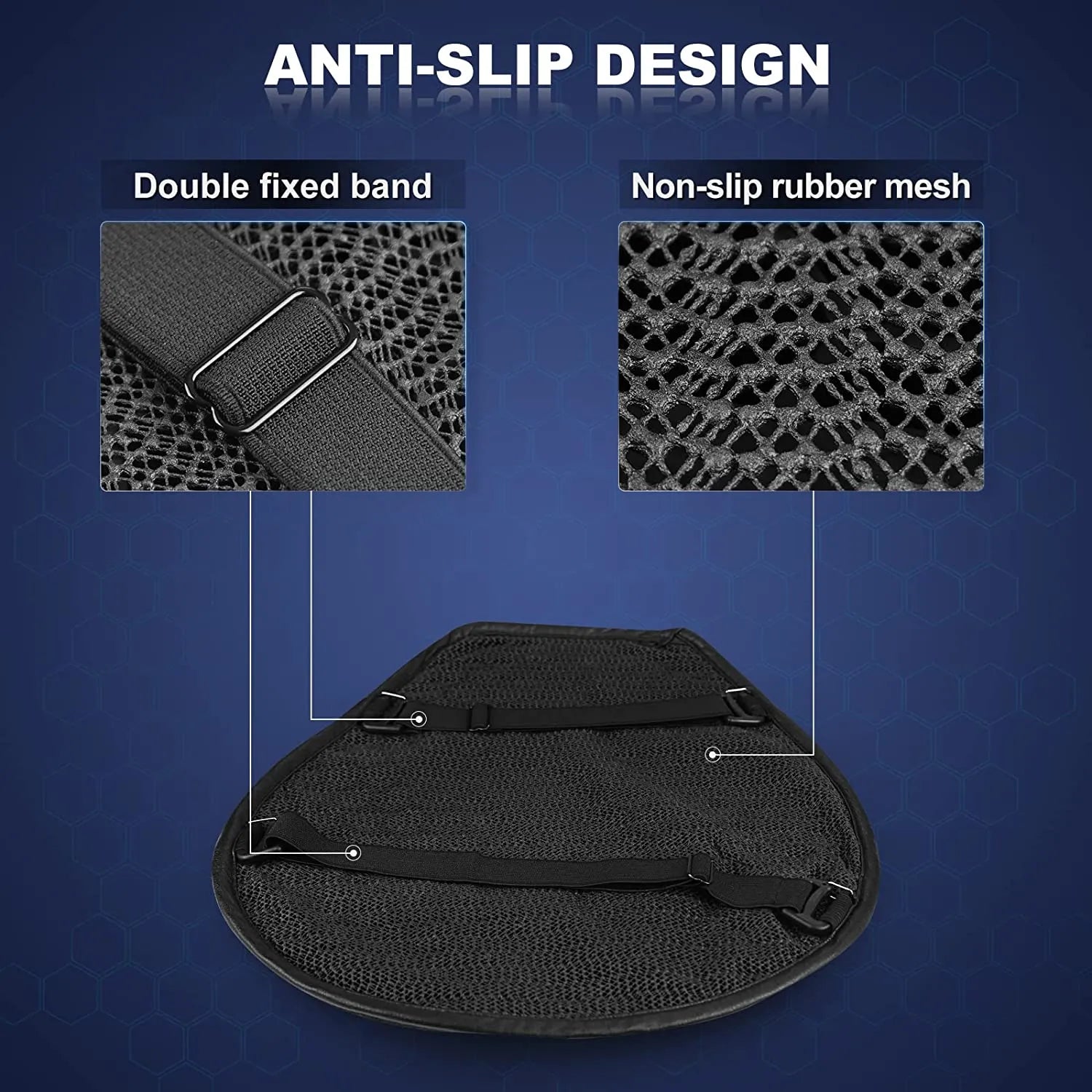 Foldable Motorcycle Gel Seat Cushion 3D Honeycomb Structure Shock  Breathable Motorcycle Gel Seat Pad Gel Cushion For Seat