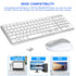 Hebrew Wireless Keyboard and Mouse Rechargeable Slim Silent Computer Keyboard Mouse Kit for Laptop PC Mac TV Box