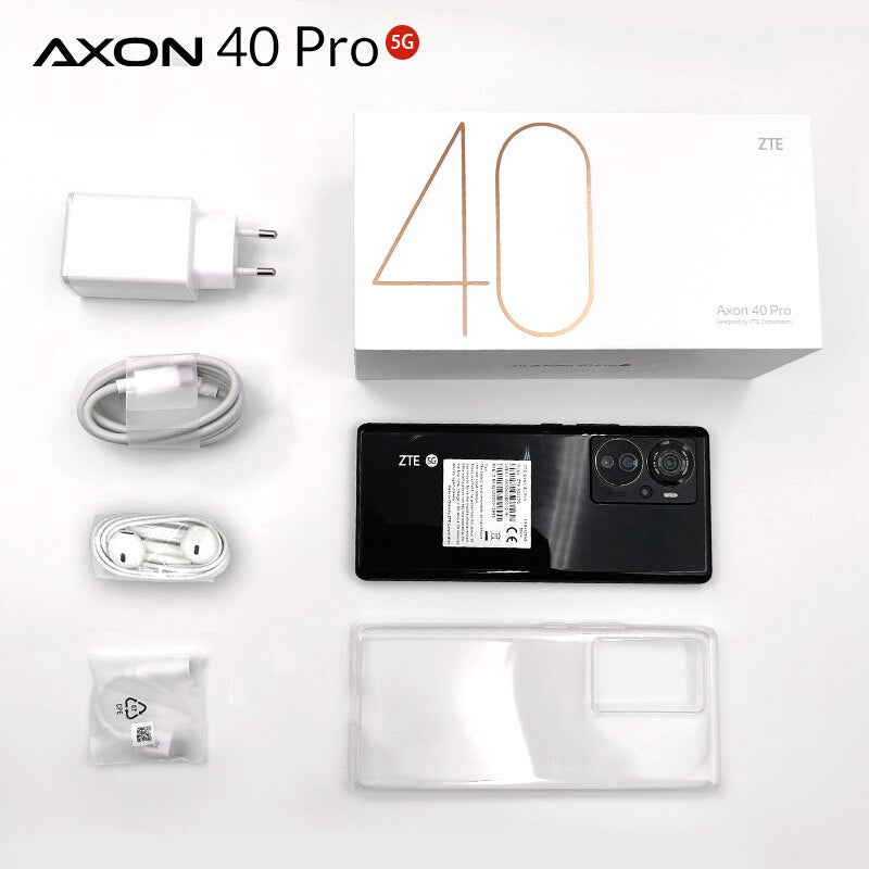Global Version ZTE Axon 40 Pro 5G Smartphone 12GB 256GB 6.67“ 144Hz AMOLED Curved Display 108MP Quad Cameras Snapdragon 870 NFC