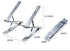 Aluminum 9 Levels Double Adjustable Height Vertical Folding Raised Layer Laptop Stand For iPad MAC Book
