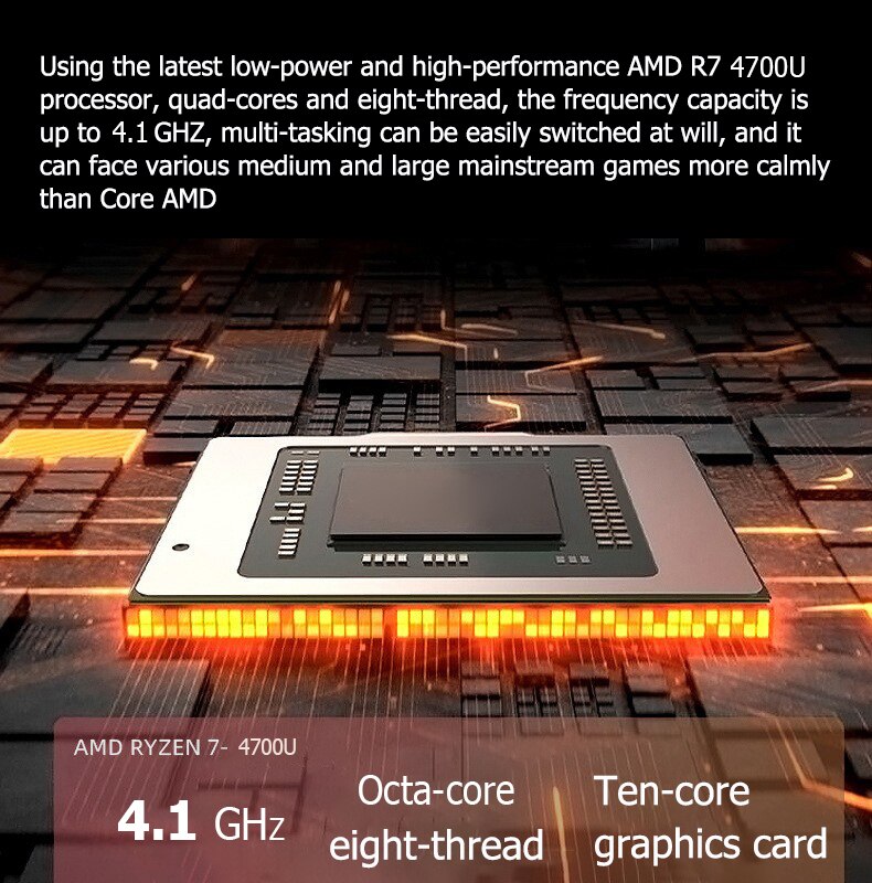 2022 Metal Gaming Laptops Business Windows 10 11 Pro Office 15.6" AMD Ryzen R7 4700 20GB+1TB WiFi Fingerprint Unlocked USB3.0