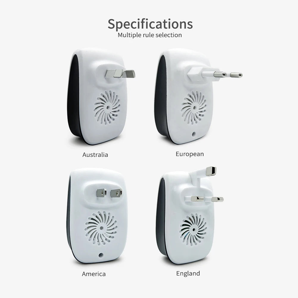 Electronic Mosquito Repellent Ultrasonic Pest Reject Mosquito Cockroach Mouse Repeller Mosquito Insect Killer EU/US/AU/UK Plug